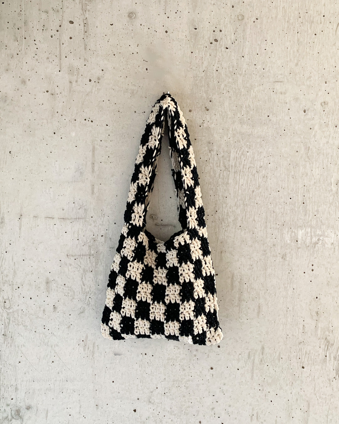 Mini Checkered Crochet Bag