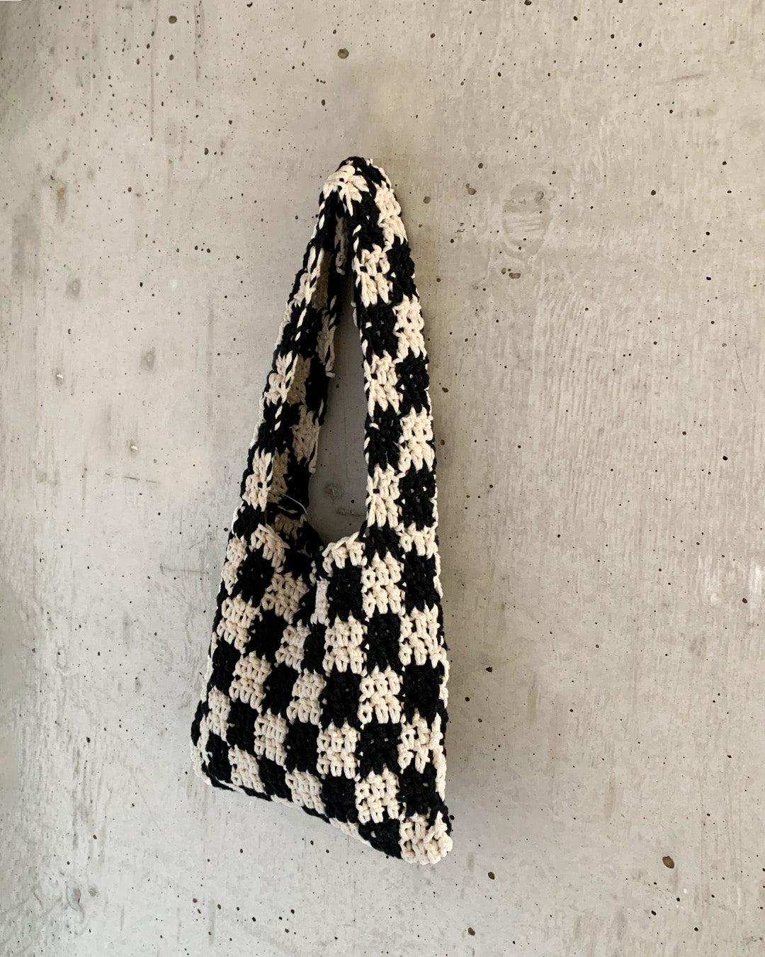Mini Checkered Crochet Bag